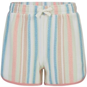 NWT Roxy Girls French Terry Elastic Waist Beach Shorts Striped Colorful - Size L